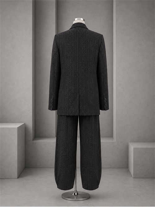 Completo gessato lurex KONTATTO | CO230FNERO