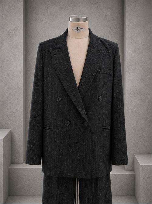 Completo gessato lurex KONTATTO | CO230FNERO