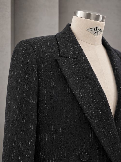 Completo gessato lurex KONTATTO | CO230FNERO