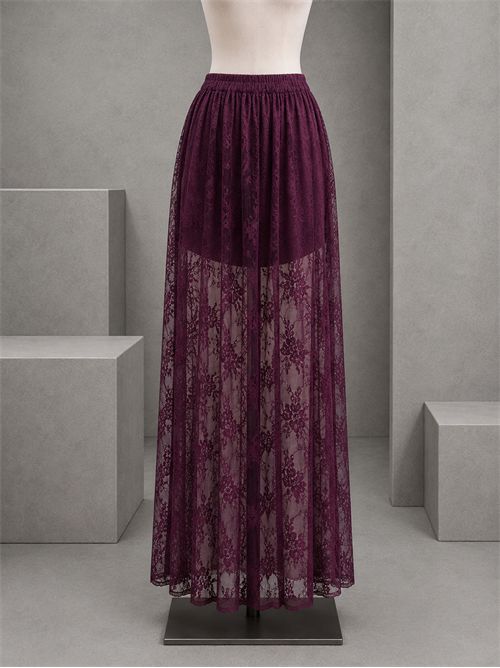 Gonna pizzo con shorts KONTATTO | MR5012CBURGUNDY
