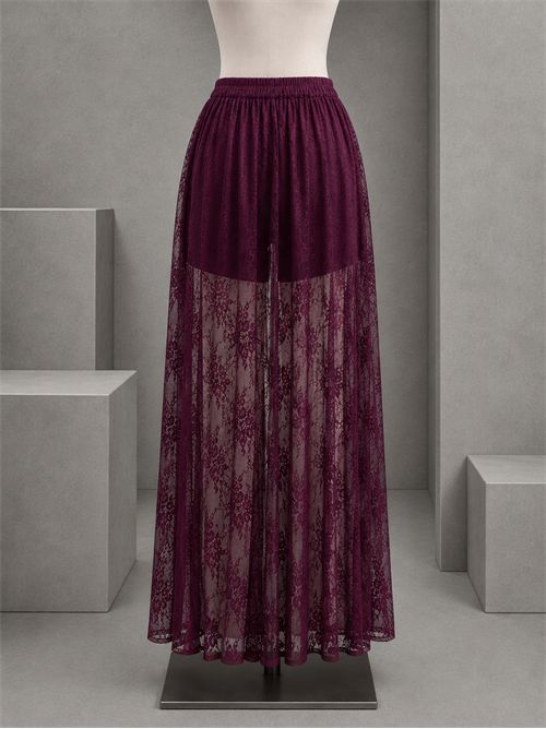 Gonna pizzo con shorts KONTATTO | MR5012CBURGUNDY