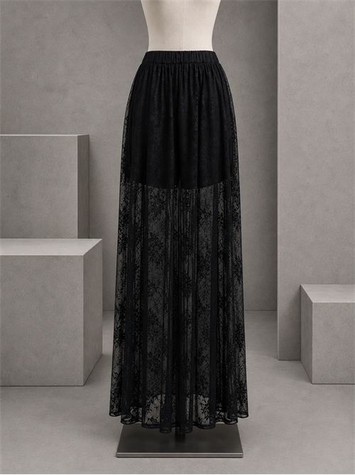 Gonna pizzo con shorts KONTATTO | MR5012CNERO