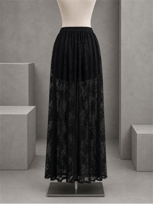 Gonna pizzo con shorts KONTATTO | MR5012CNERO