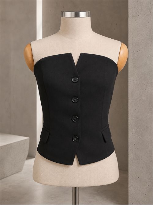 Bustier bottoni KONTATTO | NH327NNERO