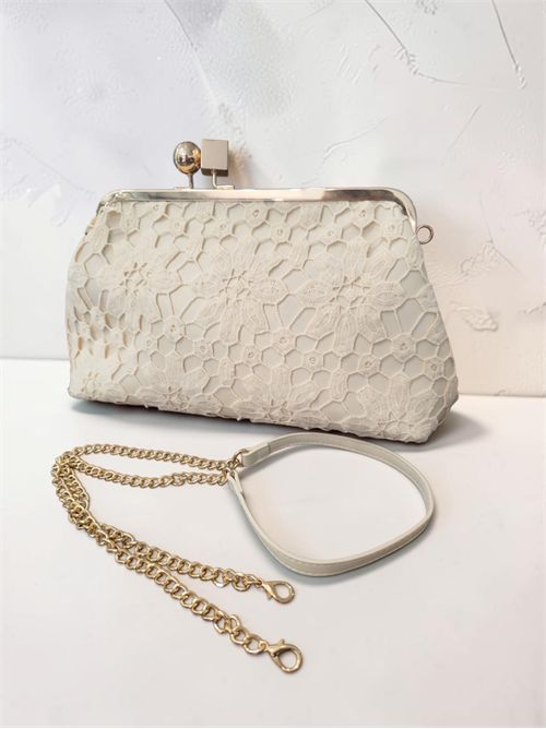 Clutch macramè SETTEBÌ | B200CREMA
