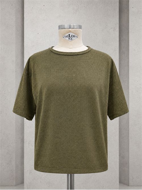 t-shirt lurex girocollo KONTATTO | MR6008COLIVA