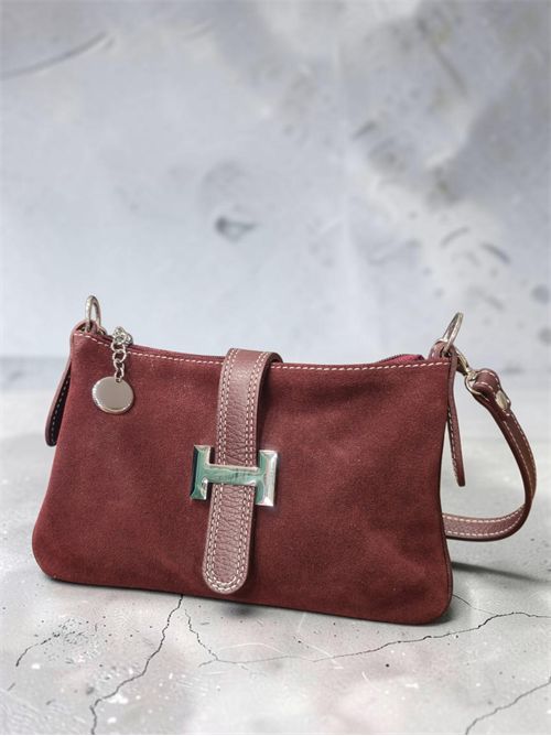 Borsa H nineties suede SETTEBÌ | B189BURGUNDY