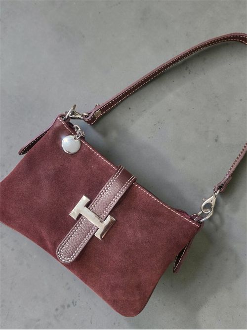 Borsa H nineties suede SETTEBÌ | B189BURGUNDY