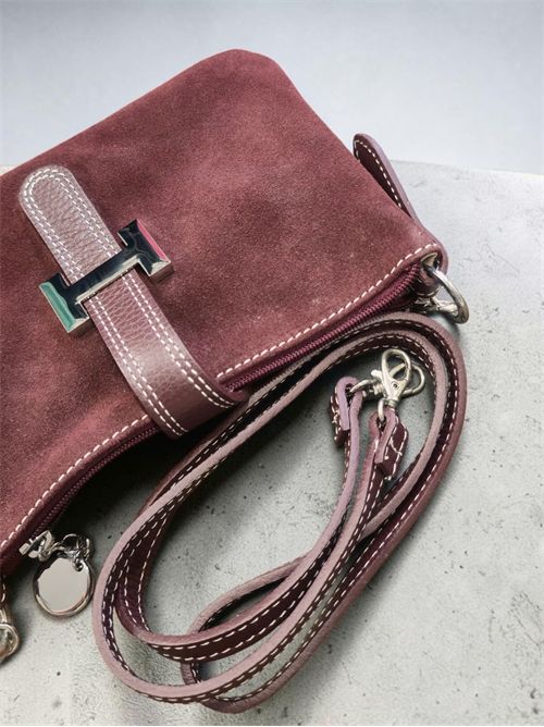 Borsa H nineties suede SETTEBÌ | B189BURGUNDY