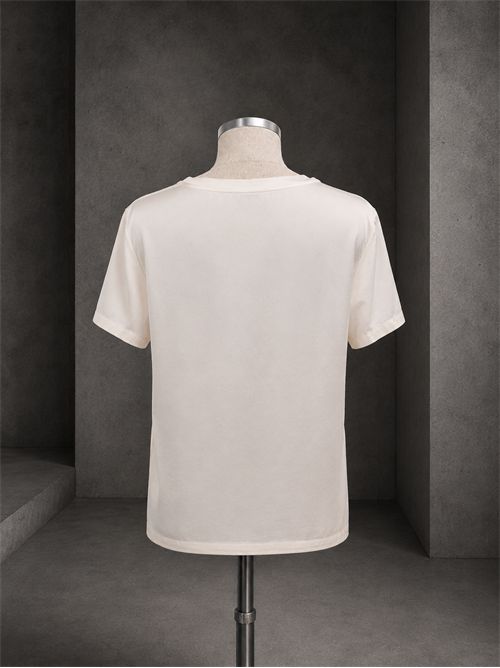 top manica corta raso di viscosa KONTATTO | KD702CAVORIO