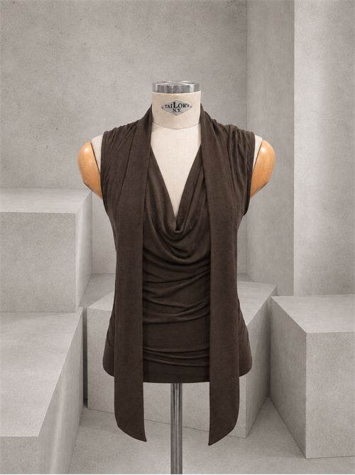 top foulard misto lana KONTATTO | MR7006CCIOCCOLATO