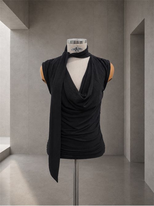 top foulard misto lana KONTATTO | MR7006CNERO