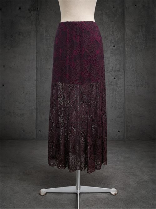 Gonna macramè KONTATTO | ST307CBURGUNDY
