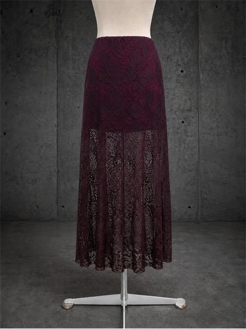 Gonna macramè KONTATTO | ST307CBURGUNDY