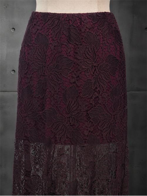 Gonna macramè KONTATTO | ST307CBURGUNDY