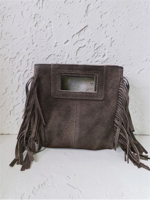 Mini bag suede con frange SETTEBÌ | B180ESPRESSO