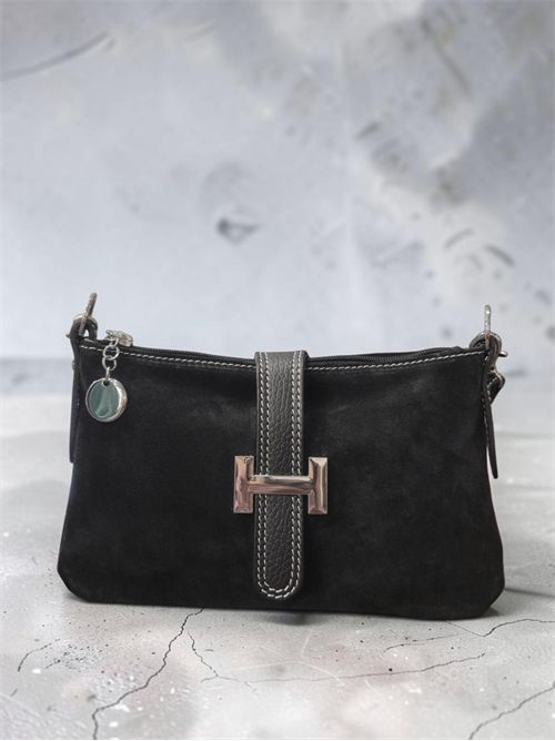 Borsa H nineties suede SETTEBÌ | B189NERO