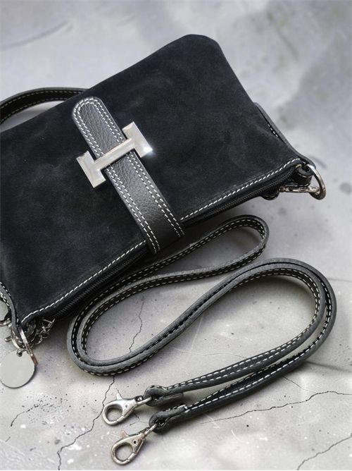 Borsa H nineties suede SETTEBÌ | B189NERO