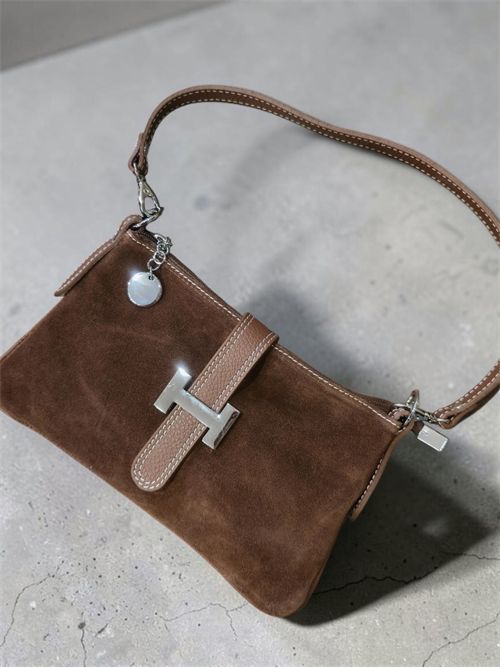 Borsa H nineties suede SETTEBÌ | B189TABACCO