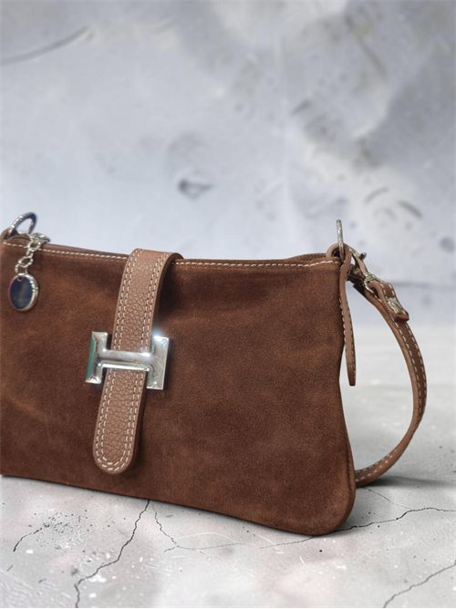 Borsa H nineties suede SETTEBÌ | B189TABACCO