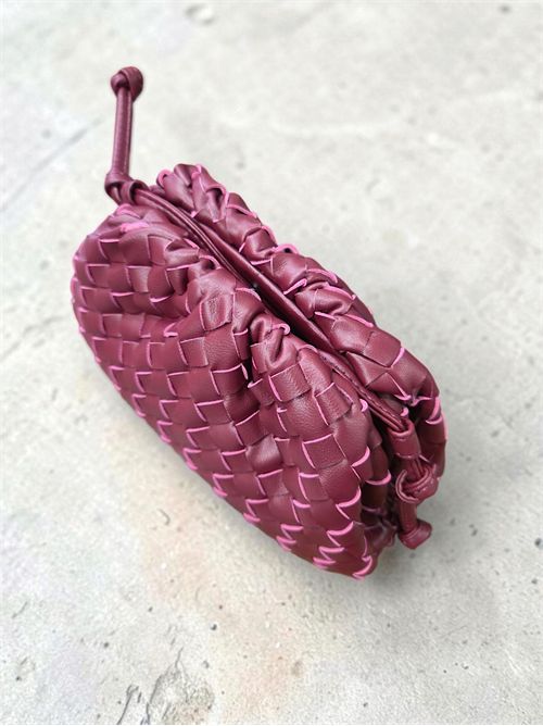 mini pouch bag intreccio vegan SETTEBÌ | B217BURGUNDY